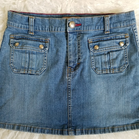 Tommy Hilfiger Blue Jean Denim Mini Skirt - Picture 2 of 12